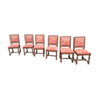 Set e 6 chaises Henri II