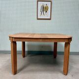 Art Deco extendable oak table, renovated