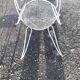 Paire de fauteuils de jardin 1900 en fer forgé