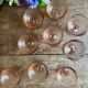 Lot de 9 coupes  à champagne vintage en rosaline