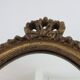 Louis XV-style gold oval mirror 50s - 29x20cm
