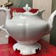 Large white porcelain teapot XIX