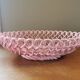 Large basket in pink slip signed Pichon