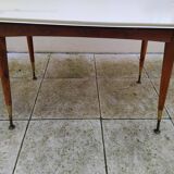 Vintage formica table adjustable in height and extendable 1950