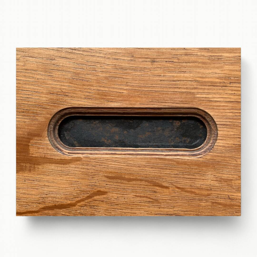 Solid raw oak notary cabinet, 1920