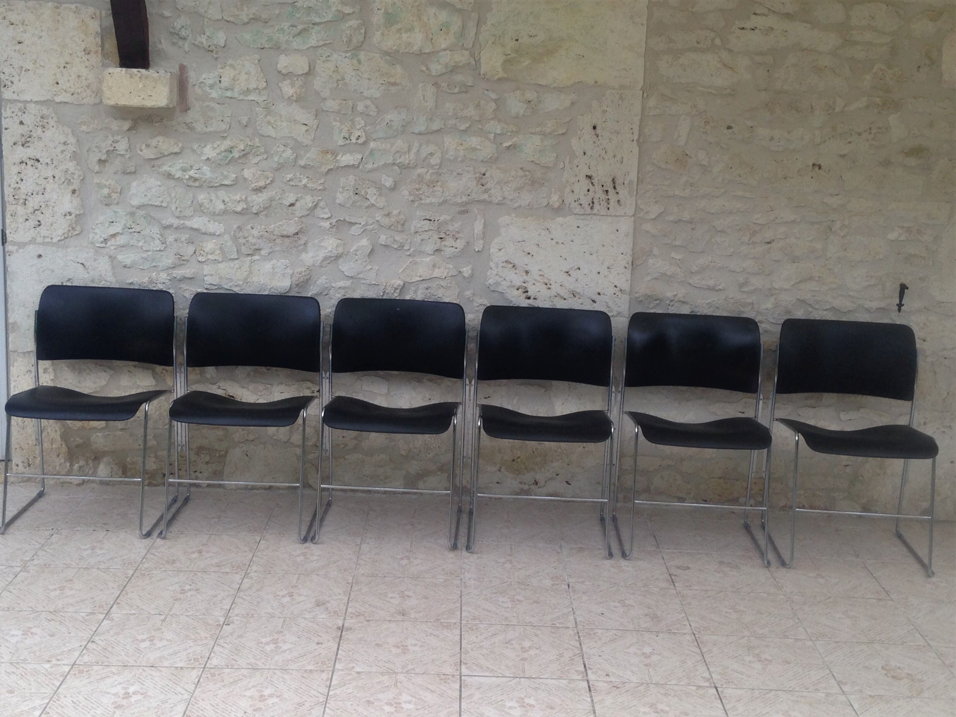 Set of 6 chairs by David Rowland Edition 1969