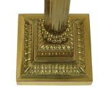 Pair of Hollywood Regency Lamps Brass Pillar Column 75cm