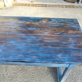 19th century farm table painted and patinated