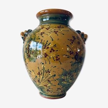 Terracotta jar shaped vase