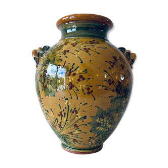 Terracotta jar shaped vase