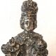 Statuette Jésus Couronné Métal Argenté