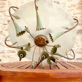 "Leaf" chandelier with opalescent gable
