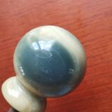 Poignée de porte ancienne verre jade et laiton