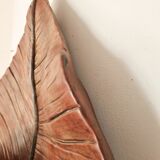 Mid-Century ceramic earthenware sconce, palm leaf shaped