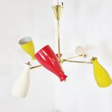 Mid century coloured chandelier, 1950s