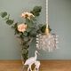 Vintage tulip pendant light in holophane glass
