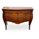 Commode ancienne de style Louis XV en bois - Commode sauteuse galbée avec b