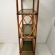 Showcase shelf in vintage smoked glass bamboo