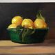 Oil painting on canvas still life "Lemons"