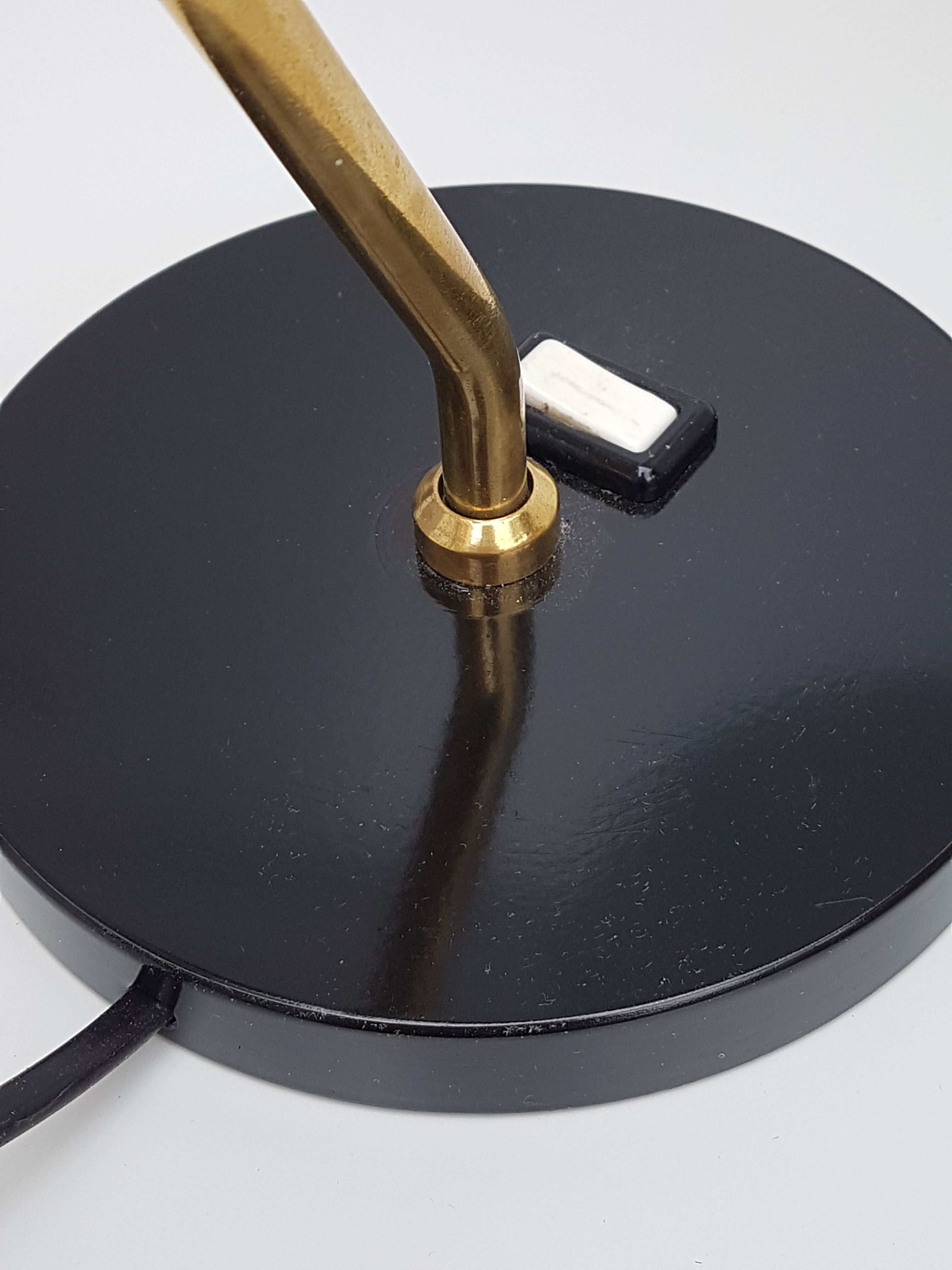 Black office vintage lamp by Jean Boris Lacroix - 1965