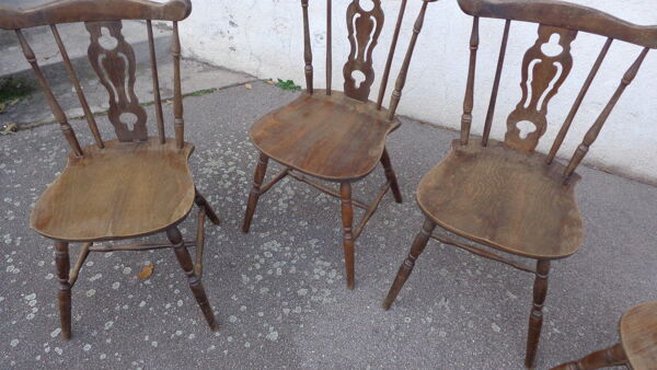Set de 4 chaises type western
