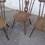 Set de 4 chaises type western