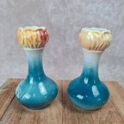 Pair of small antique bud vases numbered 396.