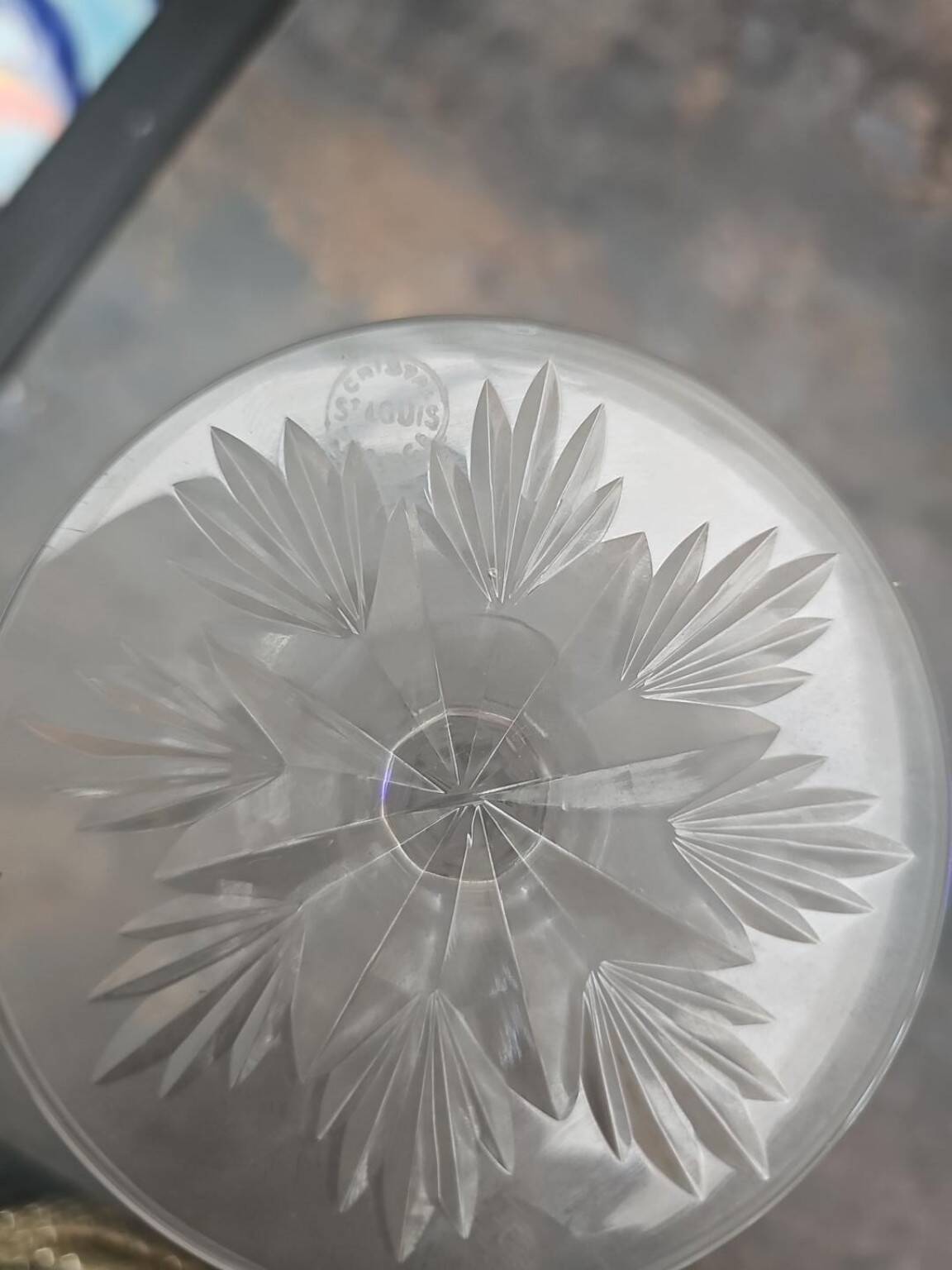 8 large glasses in Saint-Louis crystal – clear crystal