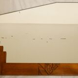 Sideboard art deco 1930 walnut floral pattern