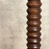 Charles Dudouyt style turned oak wood floor lamp 1940