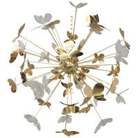 Brass and Murano glass chandelier