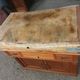 Chopping block butcher around 1920 opening on 2 drawers and 2 doors in pitch pine and Sycamore