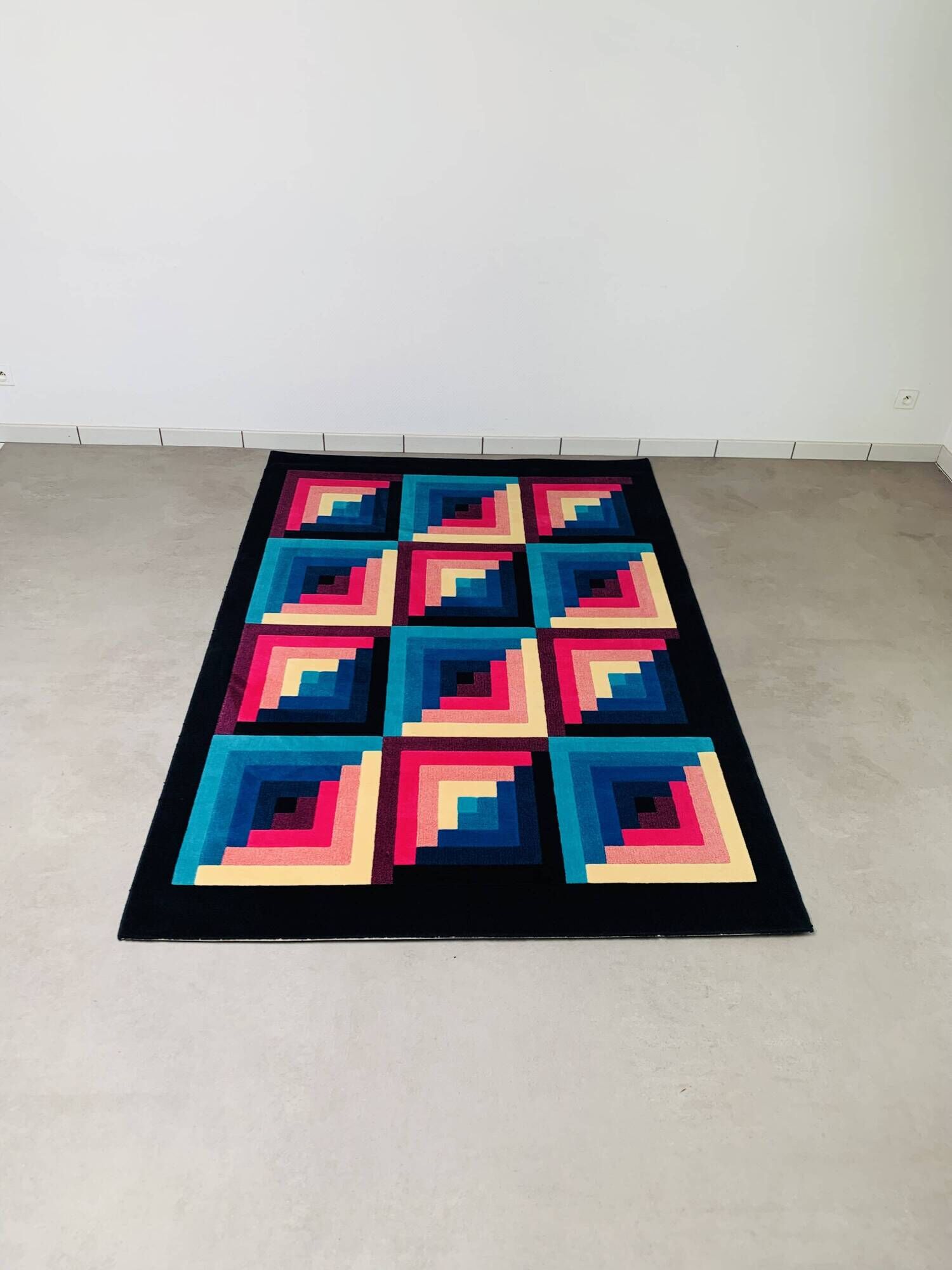 Geometric rug Missoni T&J Vestor model Posada, 1980s