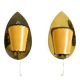 Two enchanting original Mid Century Modern brass wall lamps
