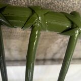 Green rattan armchair