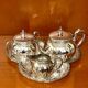 WMF tea set, silver-plated metal, 4 pieces