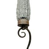 70s molded glass wall lamp