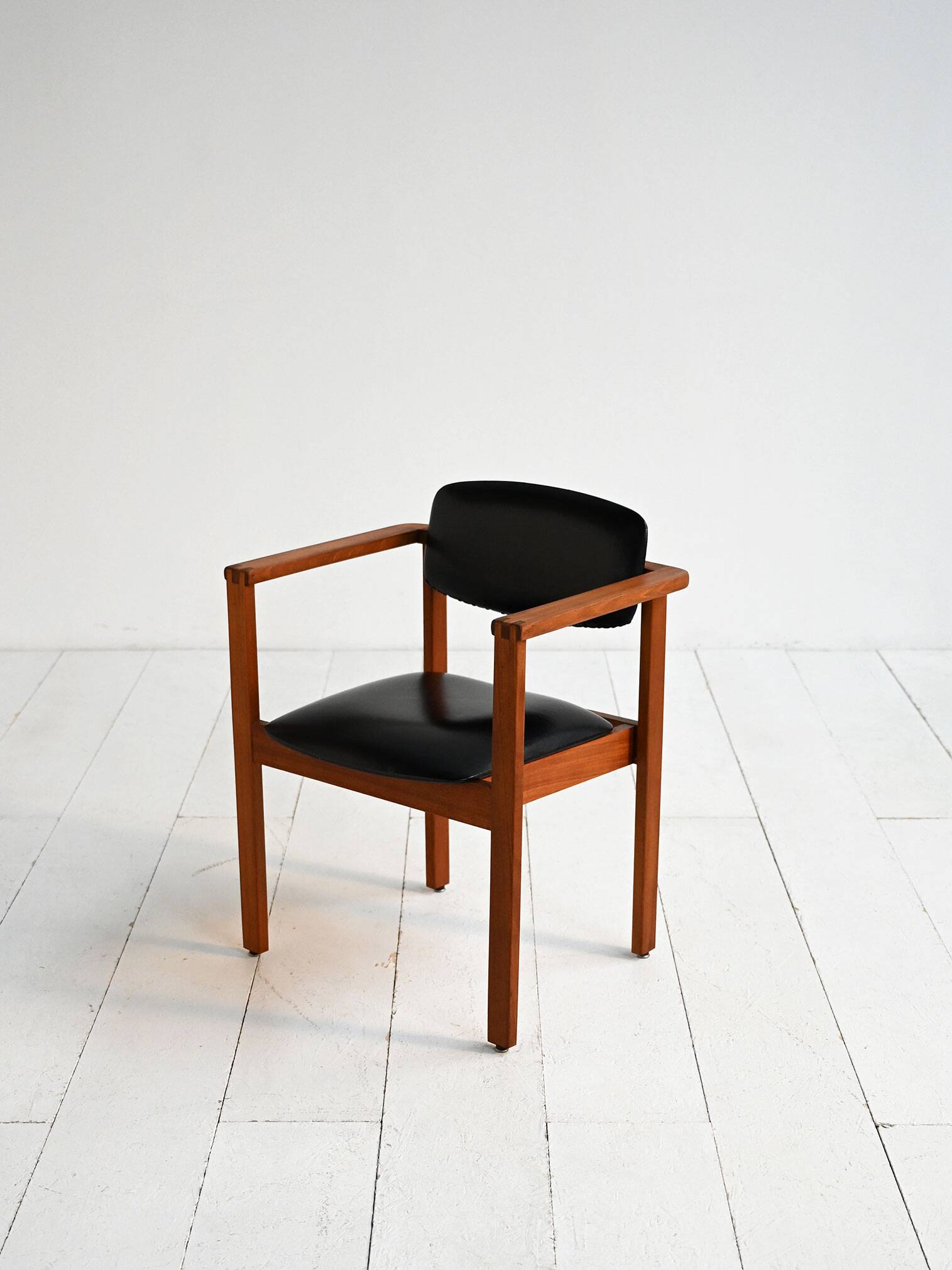 Teak and leather chair, Denmark 1960s