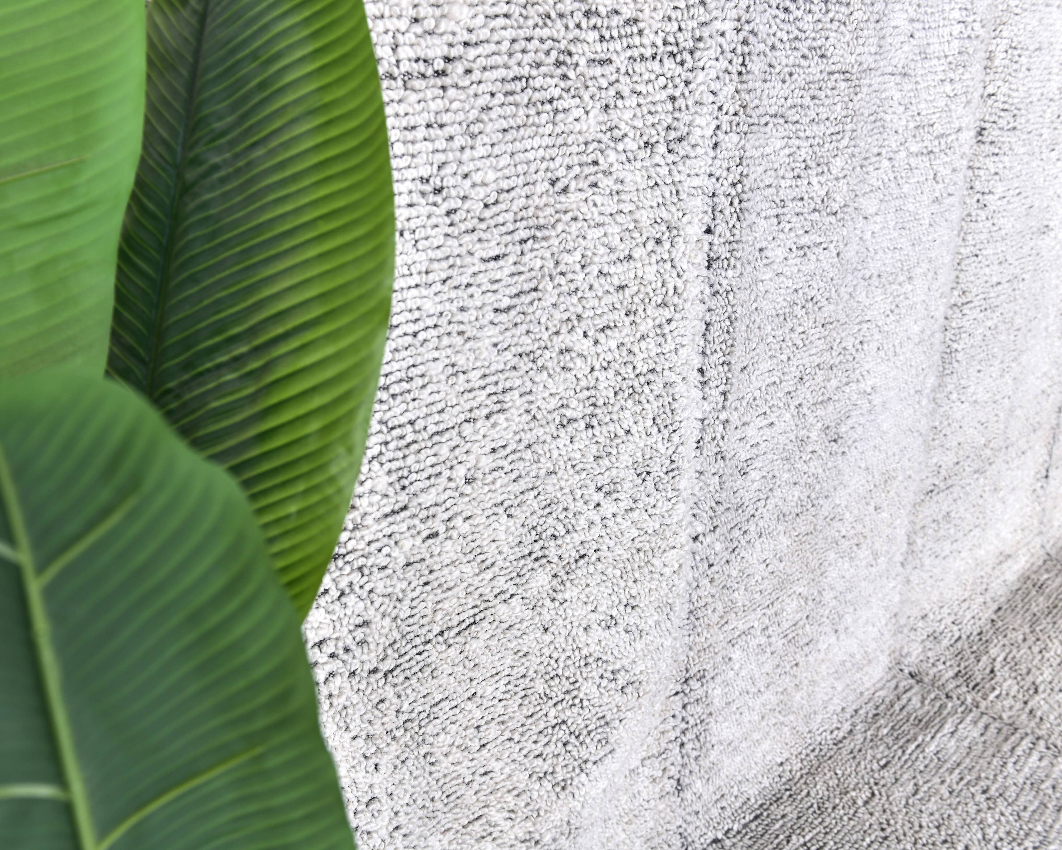 9x10 White Black %100 Wool Turkish Vintage Rug 277x296Cm