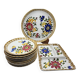 Vintage Italy 1970s decor plates and dishes set