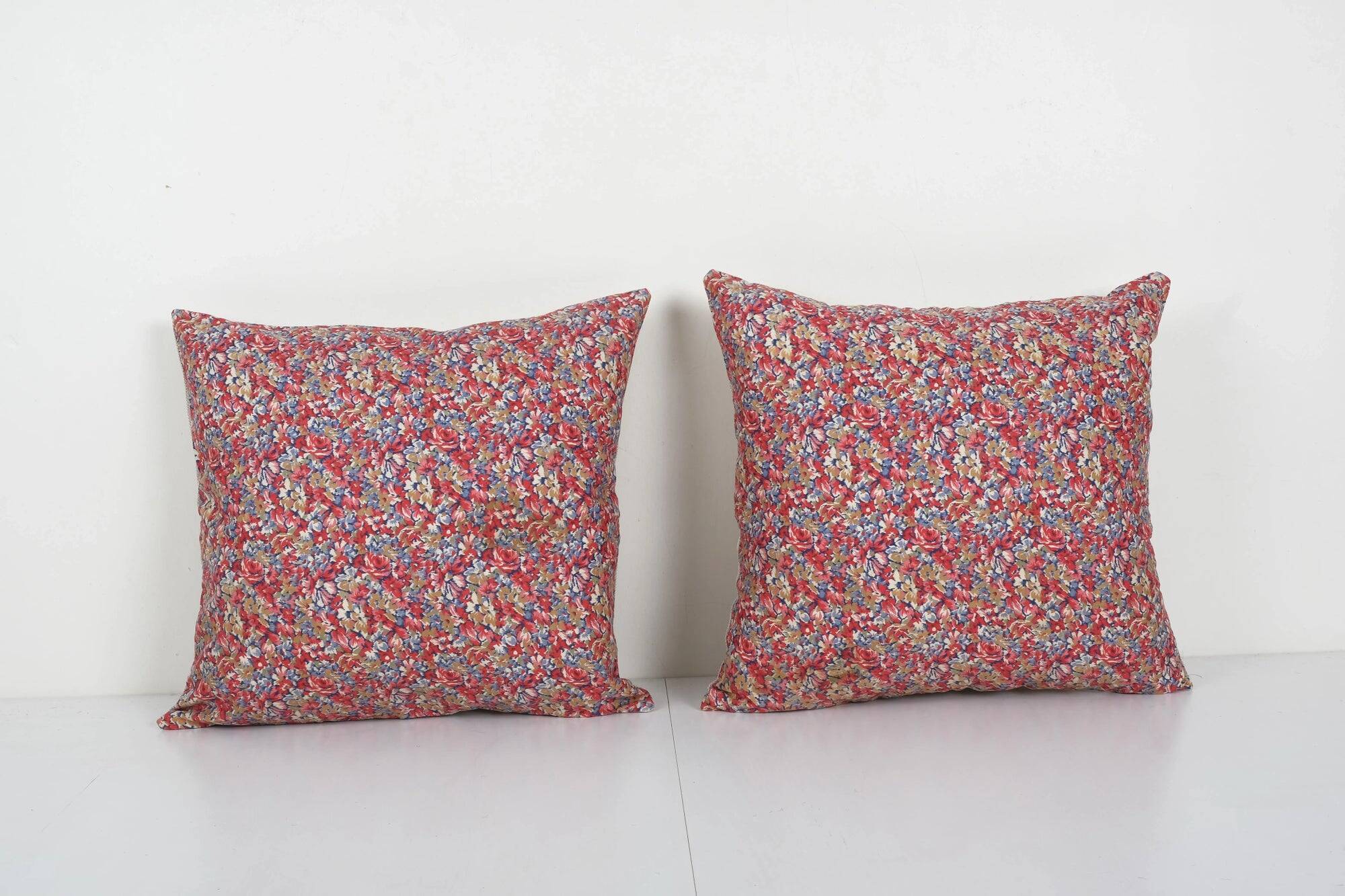 Set of 2 vintage Turkish cushion covers 48x46 cm