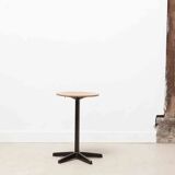 Tabouret bas en chêne et pied étoile anthracite