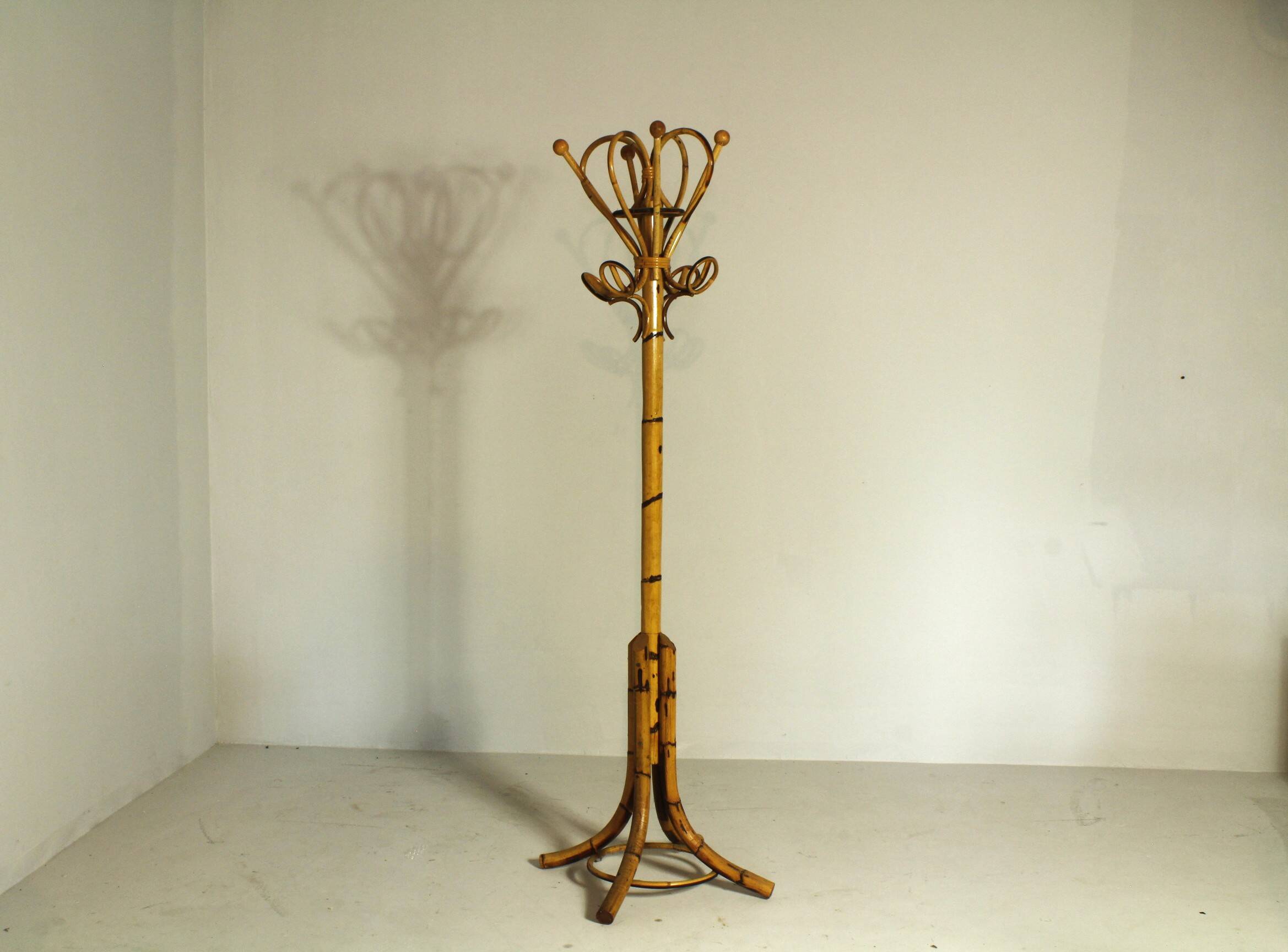 Porte-manteau en bambou, années 1970