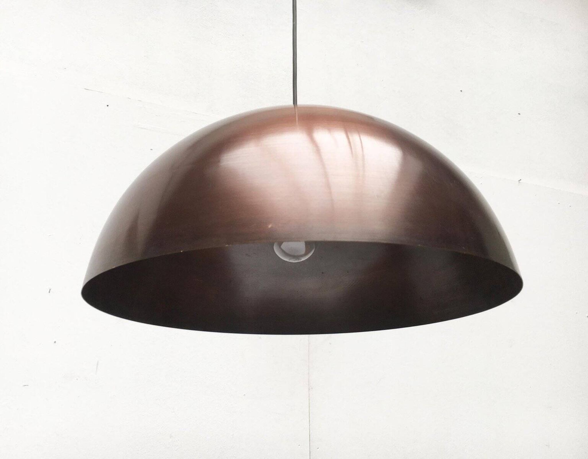 Mid-century copper dome pendant
