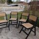 4 folding chairs in rattan and black wood by H&M