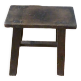Brutalist teak stool from balî