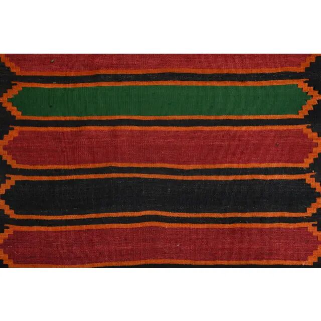 1970s vintage Turkish hand-knotted wool cotton red runner rug 118x330