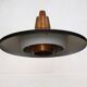 Rare Mid-Century Danish design lamp ,1960s -black&white metal& solid copper