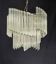 Chandelier with Murano glass quadrilateral prisms, handmade.