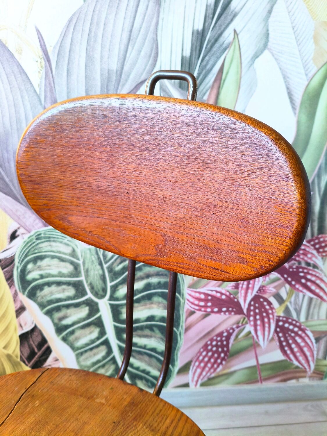 Wood and metal office chair